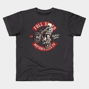 Full Speed Motorcycles Co. Kids T-Shirt